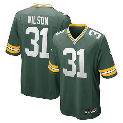 Maillot de match Nike Emanuel Wilson pour homme, vert, Green Bay Packers