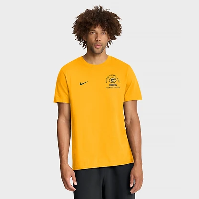 Men's Nike  Gold Green Bay Packers Essential T-Shirt