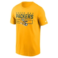 Men's Nike Gold Green Bay Packers Primetime Helmet Essential T-Shirt