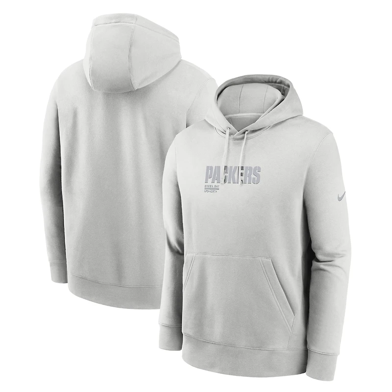 Sweat à capuche Nike gris pour homme des Green Bay Packers Edge Pack French Terry Club