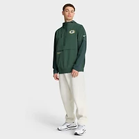 Veste à capuche Nike verte/vert forêt Green Bay Packers 2025 Sideline Coaches Anorak demi-zip pour homme