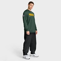 Men's Nike Green Bay Packers 2025 Sideline Pure Fury Dri-FIT Long Sleeve Hoodie T-Shirt