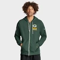 Sweat à capuche Nike Green Bay Packers 2025 Sideline Standard Issue Utility Player Dri-FIT entièrement zippé pour homme