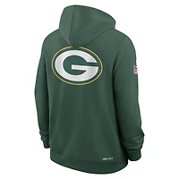 Sweat à capuche Nike Green Bay Packers 2025 Sideline Standard Issue Utility Player Dri-FIT entièrement zippé pour homme