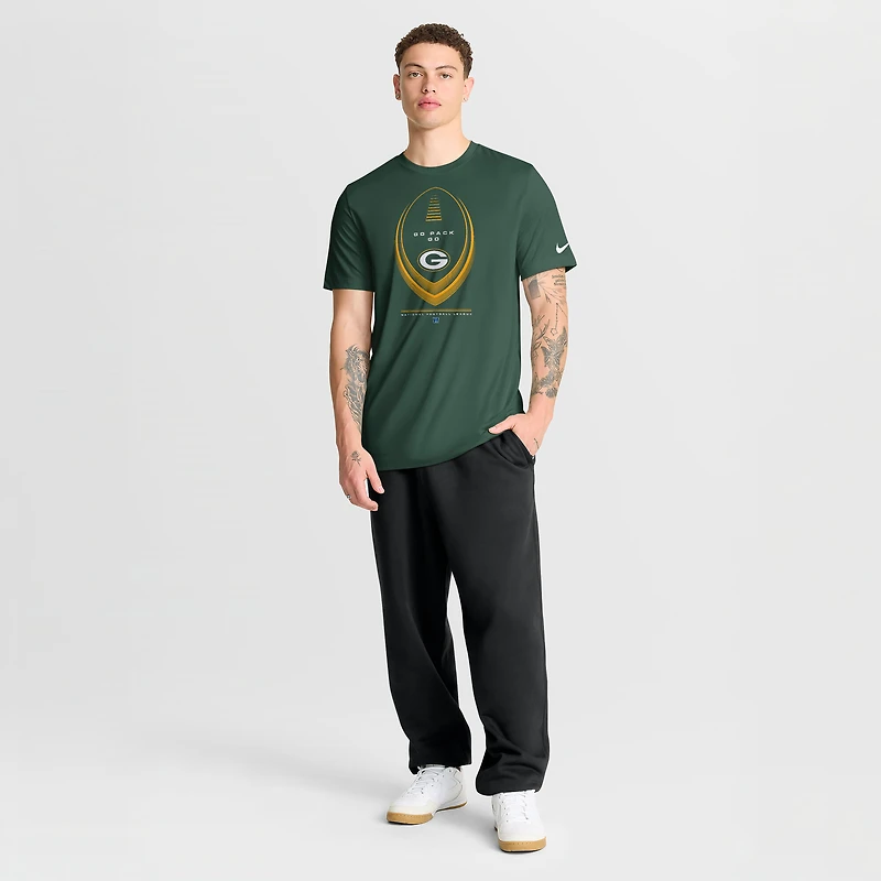 T-shirt Nike Legend Icon Dri-FIT vert Green Bay Packers pour homme, grandes tailles