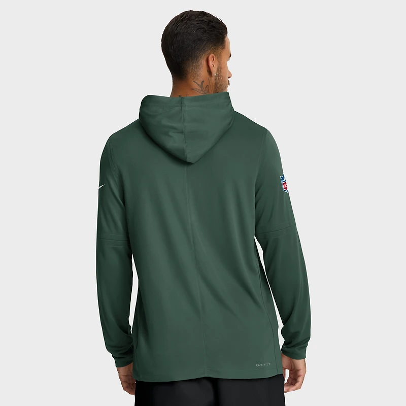 Men's Nike Green Bay Packers Big & Tall Sideline Dri-FIT Long Sleeve Hoodie T-Shirt