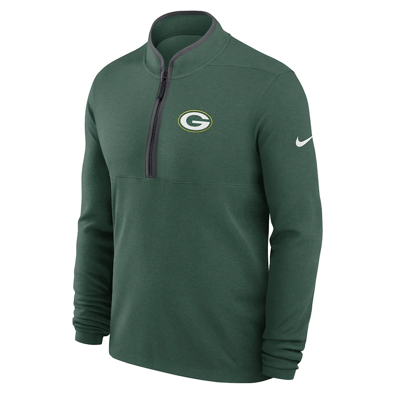 Pull-over Nike Green Bay Packers Dri-FIT Victory demi-zip pour homme