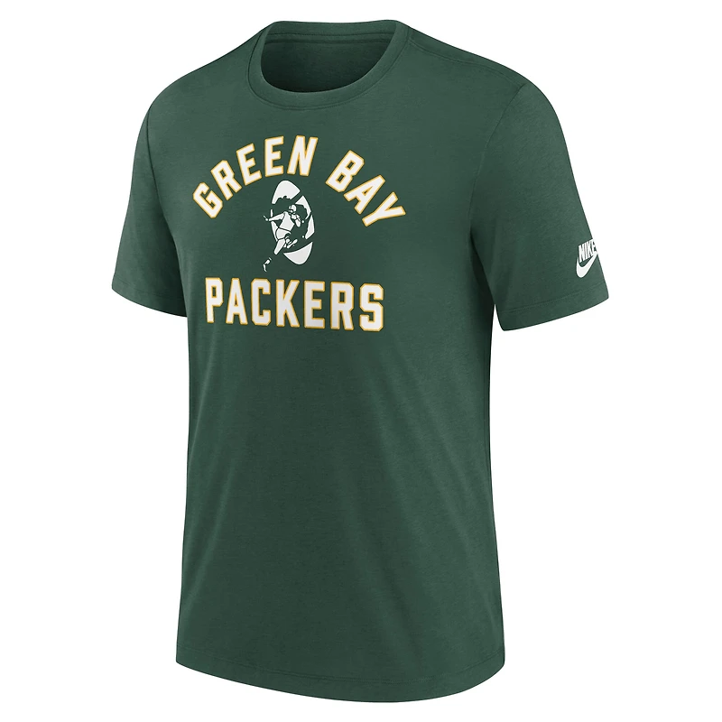 Men's Nike Green Bay Packers Favorable Timeline Tri-Blend T-Shirt