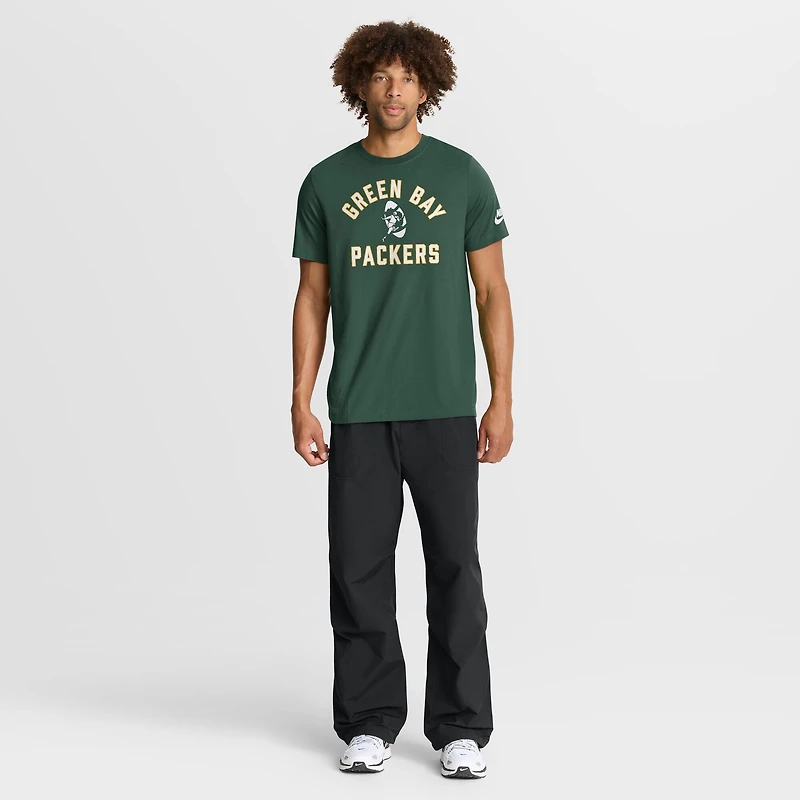 T-shirt Nike Green Bay Packers pour homme, tri-blend, calendrier favorable
