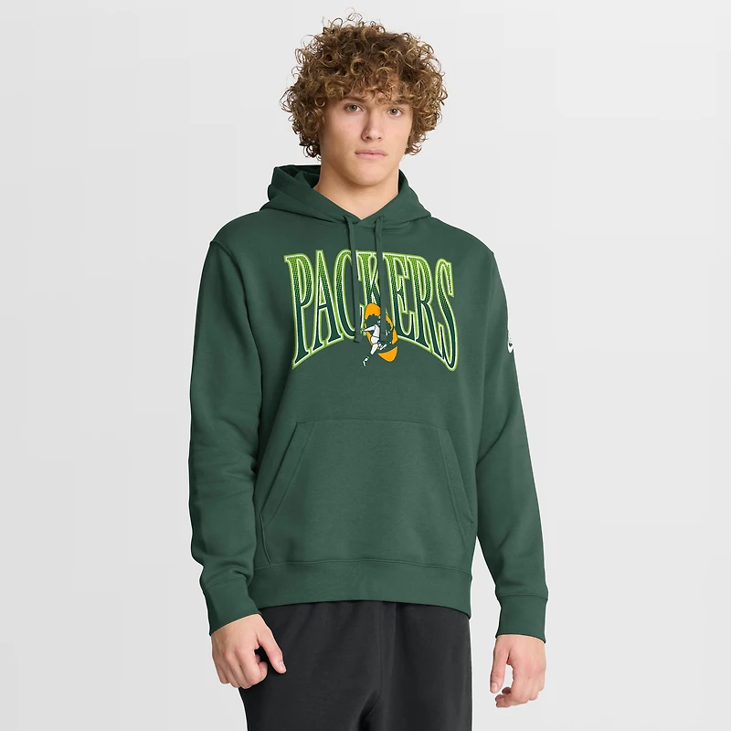 Sweat à capuche en molleton Nike Green Bay Packers Full Blitz Club pour homme
