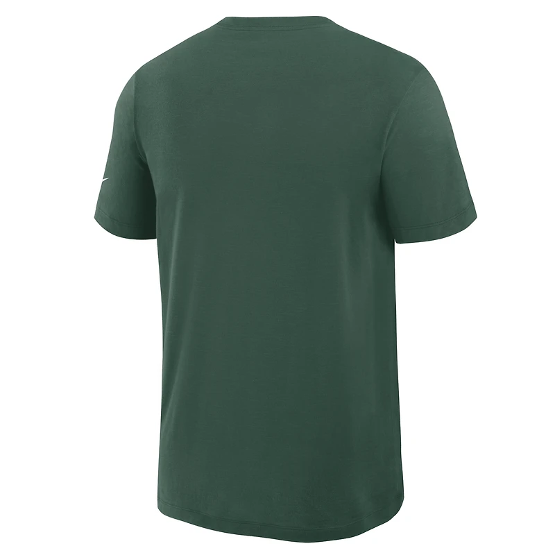 T-shirt Nike Green Bay Packers Left End Run Slub Performance pour homme