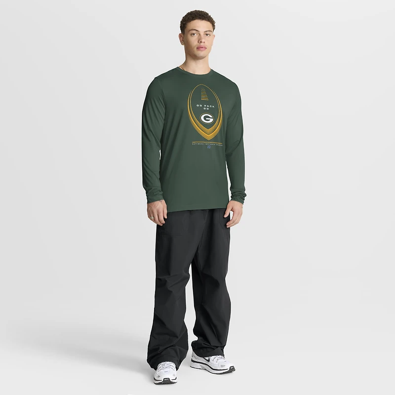 T-shirt à manches longues Nike Green Bay Packers Legend Icon Dri-FIT pour homme