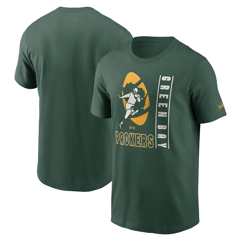 T-shirt Nike Lockup Essential vert Green Bay Packers pour homme