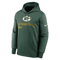 Sweat à capuche Nike Green Bay Packers Performance pour homme
