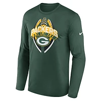 T-shirt Nike Green Bay Packers Primetime Legend Icon Performance à manches longues pour homme