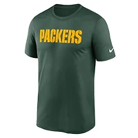 Men's Nike Green Bay Packers Primetime Legend Wordmark Performance T-Shirt