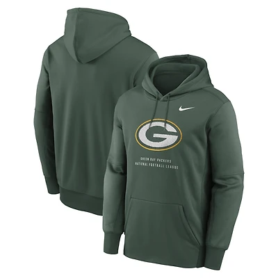 Sweat à capuche Nike Primetime Therma-FIT vert Green Bay Packers pour homme