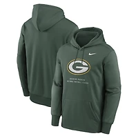 Sweat à capuche Nike Primetime Therma-FIT vert Green Bay Packers pour homme