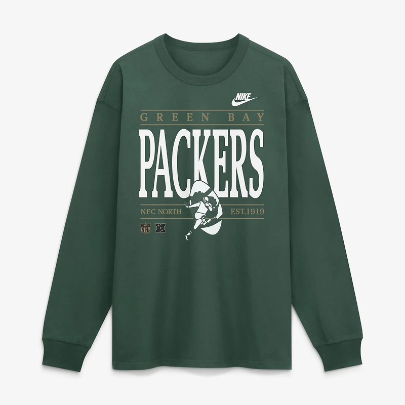 Men's Nike Green Bay Packers Red Zone Long Sleeve Max 90 T-Shirt