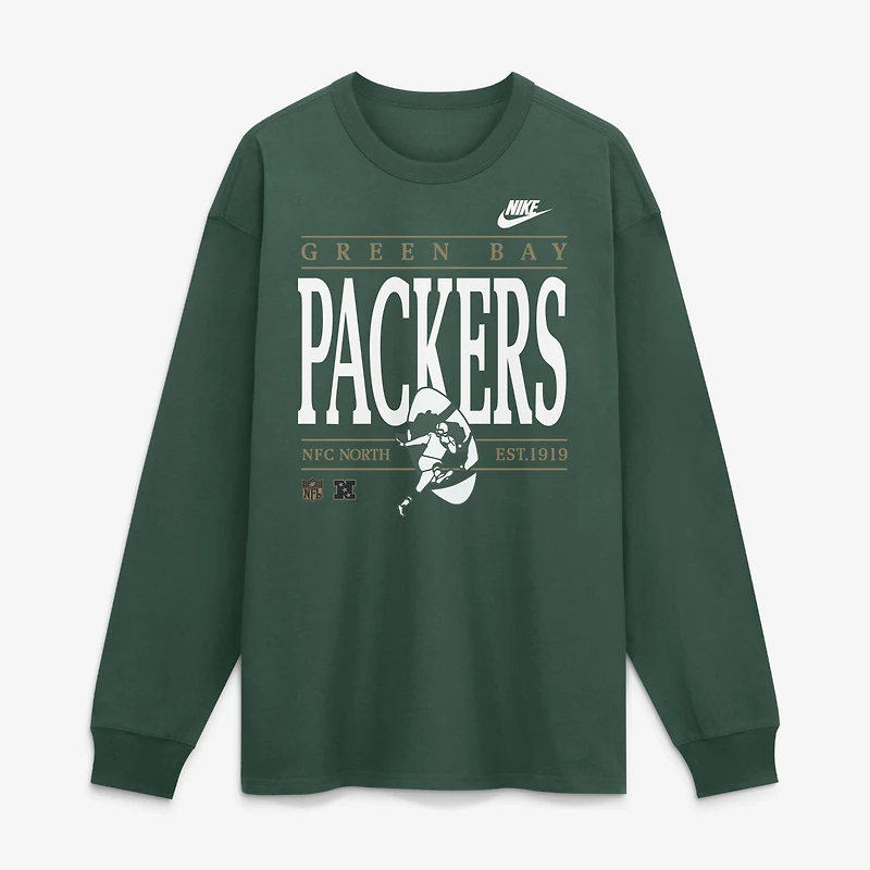 Men's Nike Green Bay Packers Red Zone Long Sleeve Max 90 T-Shirt