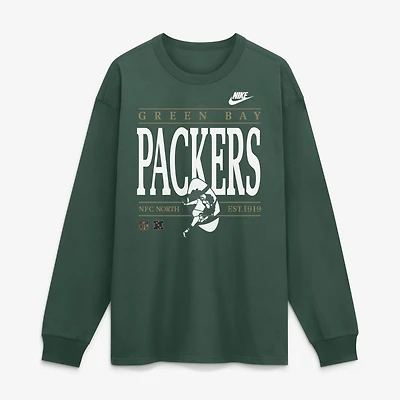 Men's Nike Green Bay Packers Red Zone Long Sleeve Max 90 T-Shirt