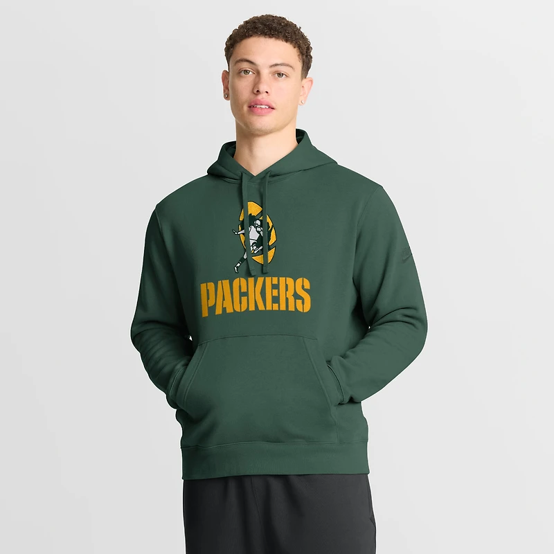 Men's Nike Green Bay Packers Rewind Club Pullover Hoodie