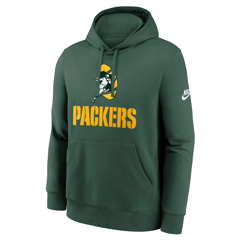 Men's Nike Green Bay Packers Rewind Club Pullover Hoodie
