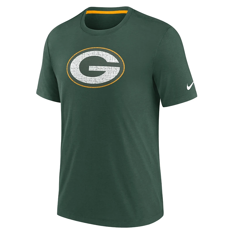Men's Nike Green Bay Packers Rewind Playback Logo Tri-Blend T-Shirt