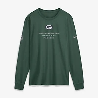 T-shirt à manches longues Nike Green Bay Packers Sideline Bold Arch Star Dri-FIT pour homme