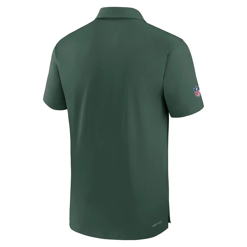 Polo de performance Nike Green Bay Packers Sideline Coaches pour homme, vert