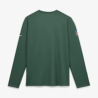 T-shirt à manches longues Nike Green Bay Packers Sideline Coaches UV Dri-FIT pour homme