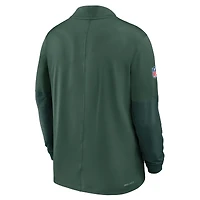 Pull Nike vert à demi-zip Sideline Dri-FIT des Packers de Green Bay pour homme