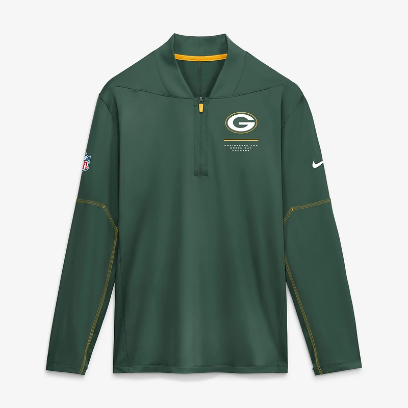 Men's Nike Green Bay Packers Sideline Dri-FIT Half-Zip Pullover