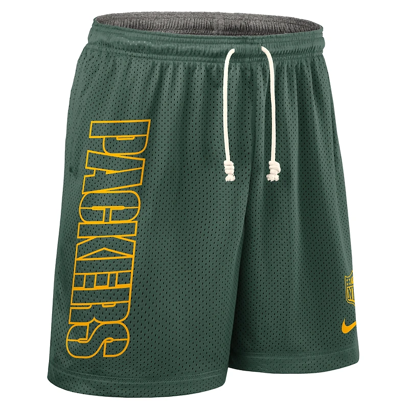 Short réversible Nike Dri-FIT pour homme, vert, des Packers de Green Bay