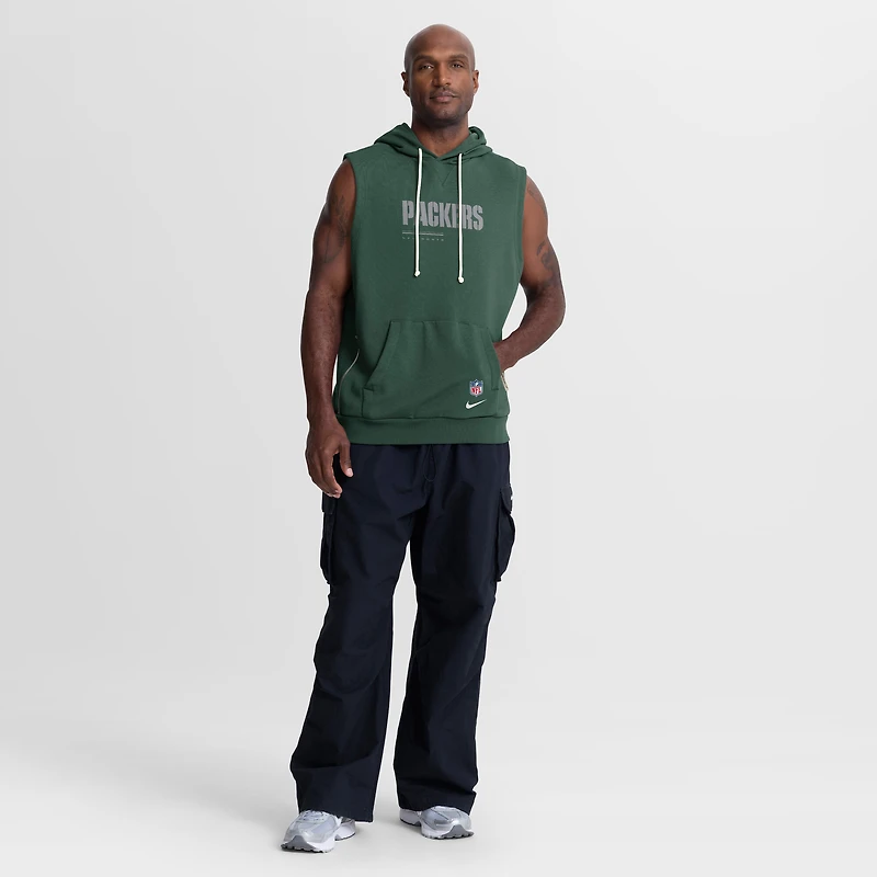 Sweat à capuche sans manches Nike Green Bay Packers Sideline Standard Issue Dri-FIT pour homme