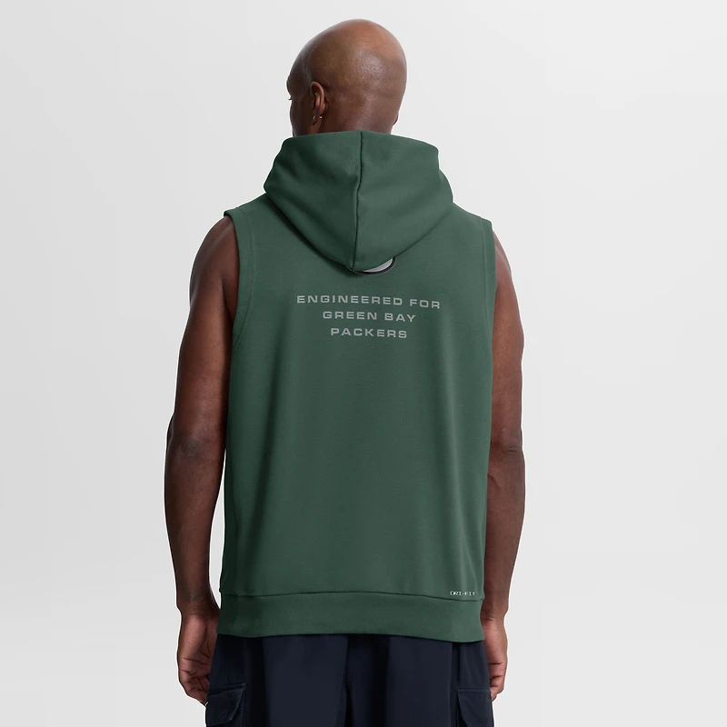 Sweat à capuche sans manches Nike Green Bay Packers Sideline Standard Issue Dri-FIT pour homme