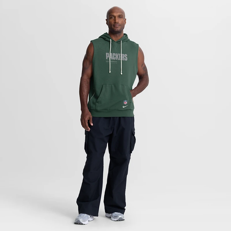Sweat à capuche sans manches Nike Green Bay Packers Sideline Standard Issue Dri-FIT pour homme