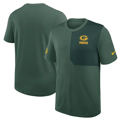 T-shirt d'entraîneur Nike Green Bay Packers Sideline UV Dri-Fit pour homme
