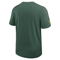 T-shirt Nike vert pour homme, coupe UV, performance coach, Green Bay Packers
