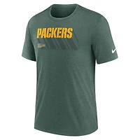 Men's Nike Heather Green Bay Packers Long Pass Tri-Blend T-Shirt