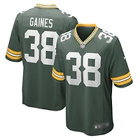 Maillot de match Nike Innis Gaines vert Green Bay Packers pour homme