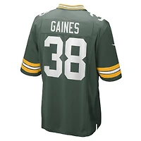 Maillot de match Nike Innis Gaines vert Green Bay Packers pour homme