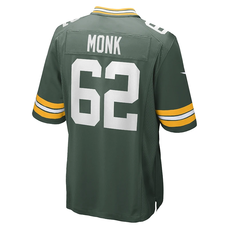 Maillot de match Nike Jacob Monk Green Bay Packers pour homme