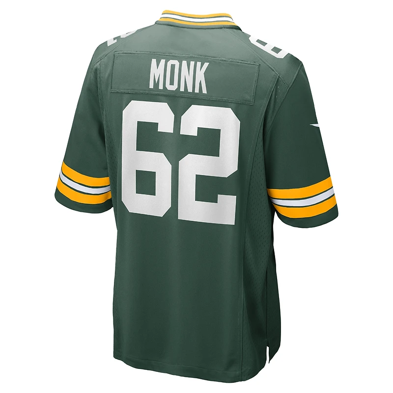 Maillot de match Nike Jacob Monk Green Bay Packers pour homme