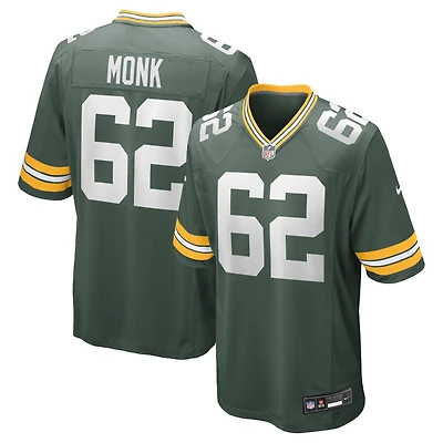 Men's Nike Jacob Monk Green Bay Packers Game Jersey