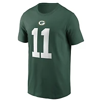 Men's Nike Jayden Reed Green Bay Packers Name & Number T-Shirt