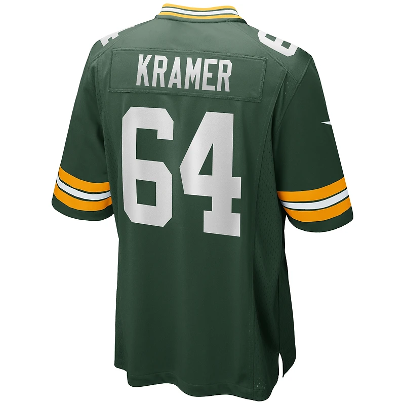 Maillot de joueur retraité Nike Jerry Kramer Green Bay Packers pour homme