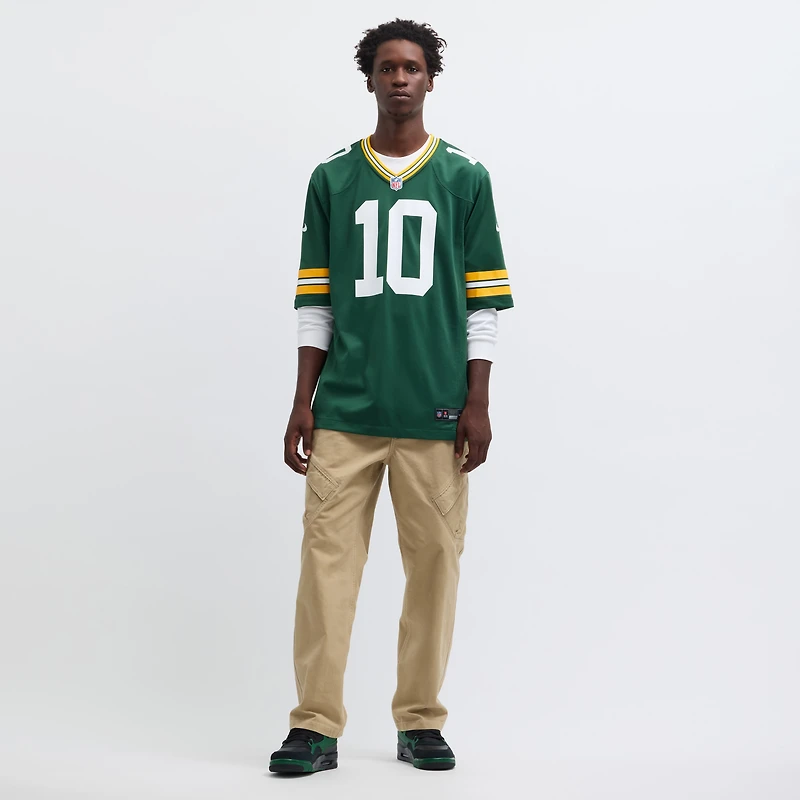Men's Nike Jordan Love White Green Bay Packers Game Jersey