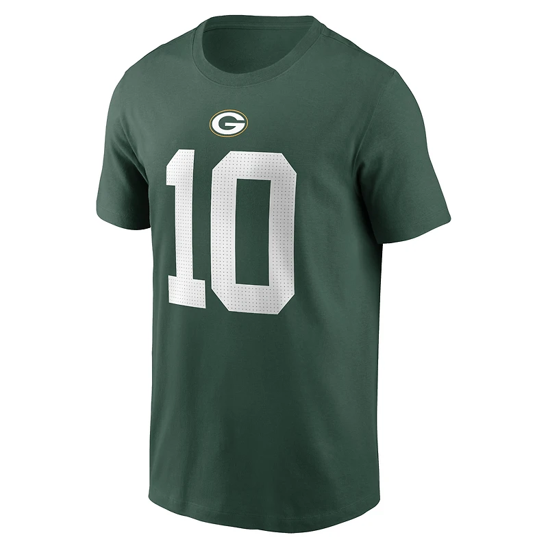 Men's Nike Jordan Love Green Bay Packers Player Name & Number T-Shirt