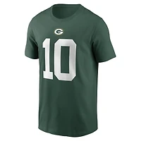 Men's Nike Jordan Love Green Bay Packers Player Name & Number T-Shirt